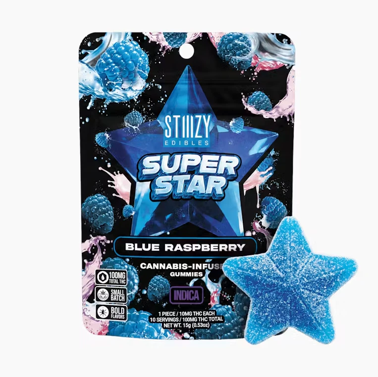 STIIIZY - Stiiizy - Edibles - Indica - Blue Raspberry Gummies Star - 1pk - (100mg) Main Image