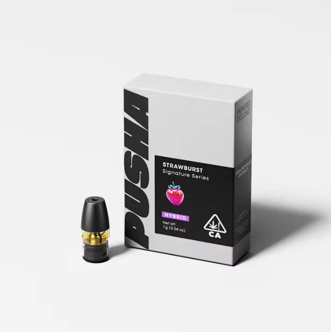 Pusha - Pusha - Signature Pods - Hybrid - Strawburst - (1g) Main Image