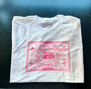 CALIFORNIA STREET CANNABIS CO - CSCC Shirt - 2XL - White / Pink