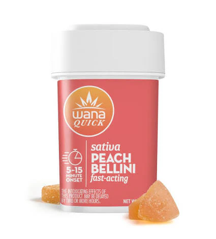 Wana Edibles - X| Wana | Peach Belini | Gummies | 10pc Main Image