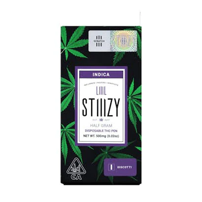 STIIIZY - X| STIIIZY | Biscotti | All-in-One | .5g Main Image