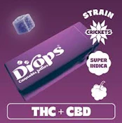 X| DROPS | Blackberry | Crickets | THC 100mg | CBD 200mg | 20ct