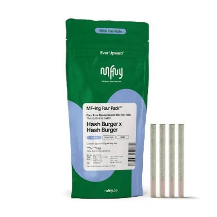 MFNY - X| MFNY | Hash Burger x Hash Burger | Live Resin Infused Prerolls | 4pk | .75g Main Image