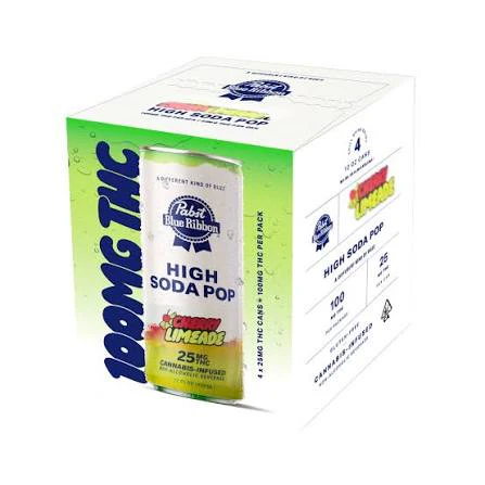 PABST - [PABST] Seltzer 4 Pack - 100mg - Cherry Limeade (H) Main Image