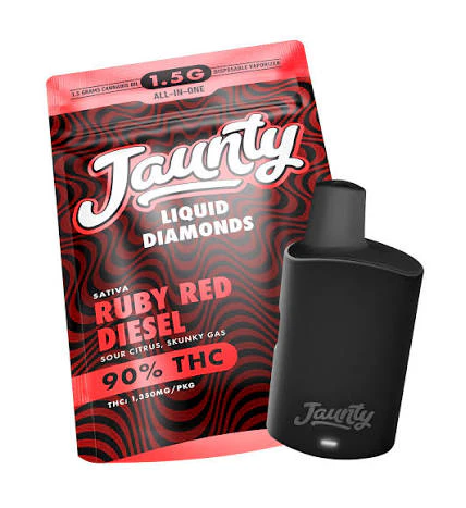 Jaunty - X| Jaunty | Ruby Red Diesel | Liquid Diamonds | All-in-one | 1.5g Main Image