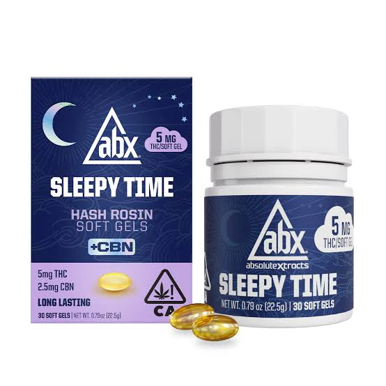 ABX - ABX Sleepy Time Solventless + CBN Soft Gels 5mg THC (10 capsules) Main Image