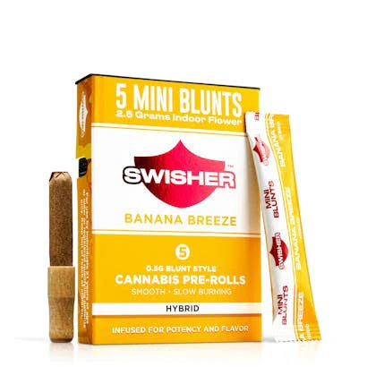 Swisher - Banana Breeze (0.5g x 5pk Infused Mini Blunts) Main Image