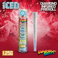 ICED - [Iced] Diamond Infused Pre-roll - 1.25g - Rainbow Beltz (I) Main Image