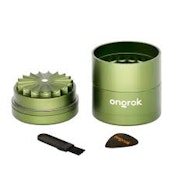 Ongrok 5 Piece, Flower Petal Toothless Grinder with Storage (Green)
