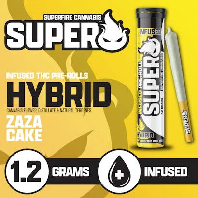 SUPERFIRE - Zaza Cake 1.2g Infused Pre-Roll Main Image