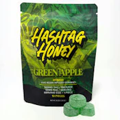 Hashtag Honey | Green Apple | Hybrid | Live Resin Edibles | 10pc | 100mg