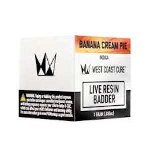WEST COAST CURE - West Coast Cure - Live Resin Badder - Banana Cream Pie - 1G