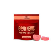 Good News: High Dose | Gummies 2ct 50mg | Friyay Watermelon | 100mg