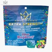 Gold Crown-Blue Raspberry-Live Resin-Gummies-200mg