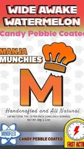 Manja Munchies - Manja Munchies | Wide Awake Watermelon | 100mg/10pk *Candy Coated*