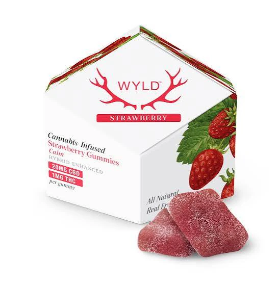 WYLD - WYLD Strawberry Gummy 10ct 20:1 CBD:THC Main Image