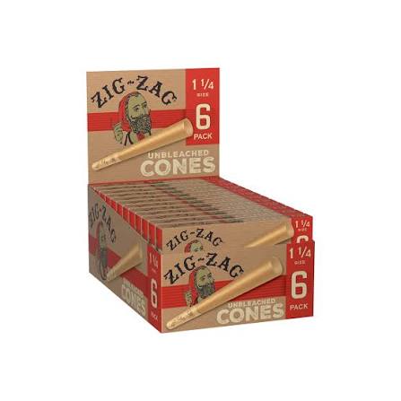 Zig-zag Unbleached Cones (6 Pk 1 1/4)