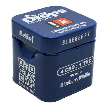 Drops - Drops | Blueberry Relief 4:1 CBD/THC | Gummy | 2PK | 100MG | Main Image