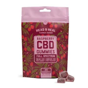 Head & Heals Raspberry CBD Gummies 10mg CBD per Gummy(NO-THC)