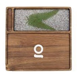 Ongrok - Wood Finish Rolling Tray - Leaf Finish