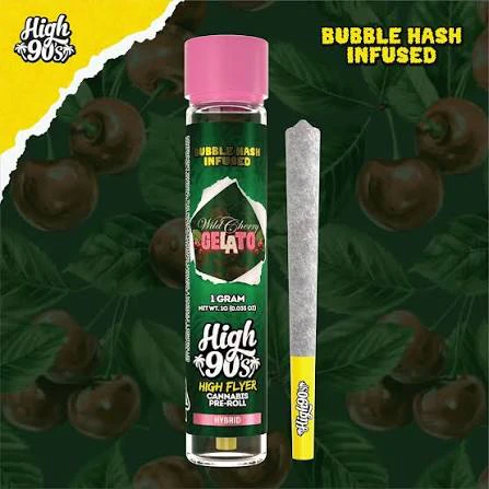 HIGH 90s - High 90's Hash Infused Preroll 1g Wild Cherry Gelato Main Image