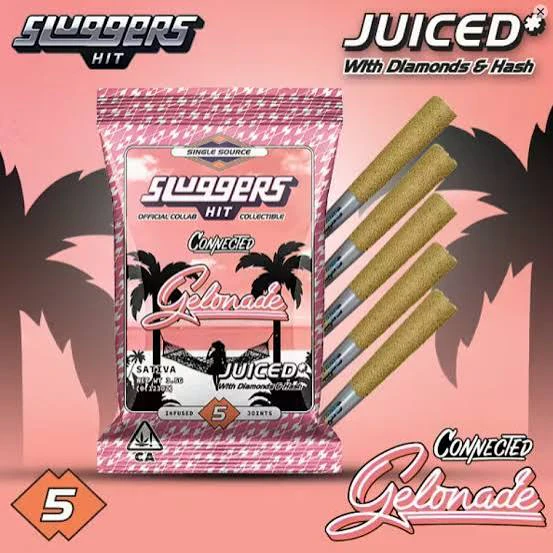 SLUGGERS HIT - Sluggers - Infused Preroll - 0.7g 5pk - Sativa - Gelonade Main Image