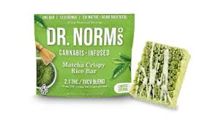[Dr. Norms] Crispy Rice Bar - 100mg THC + 50mg THCV - Matcha (H) - 