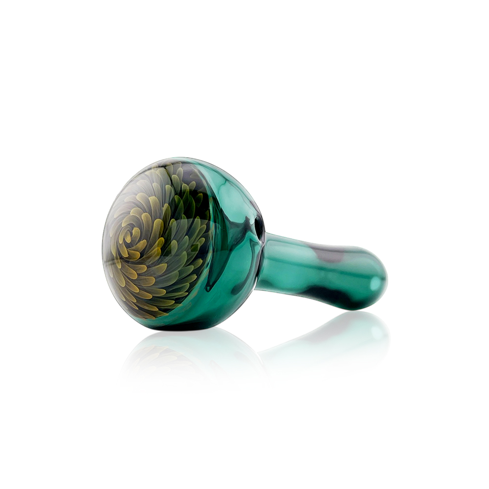 SIREEL - Glass - 4.5" Implosion Flower Spoon pipe - Assorted Colors