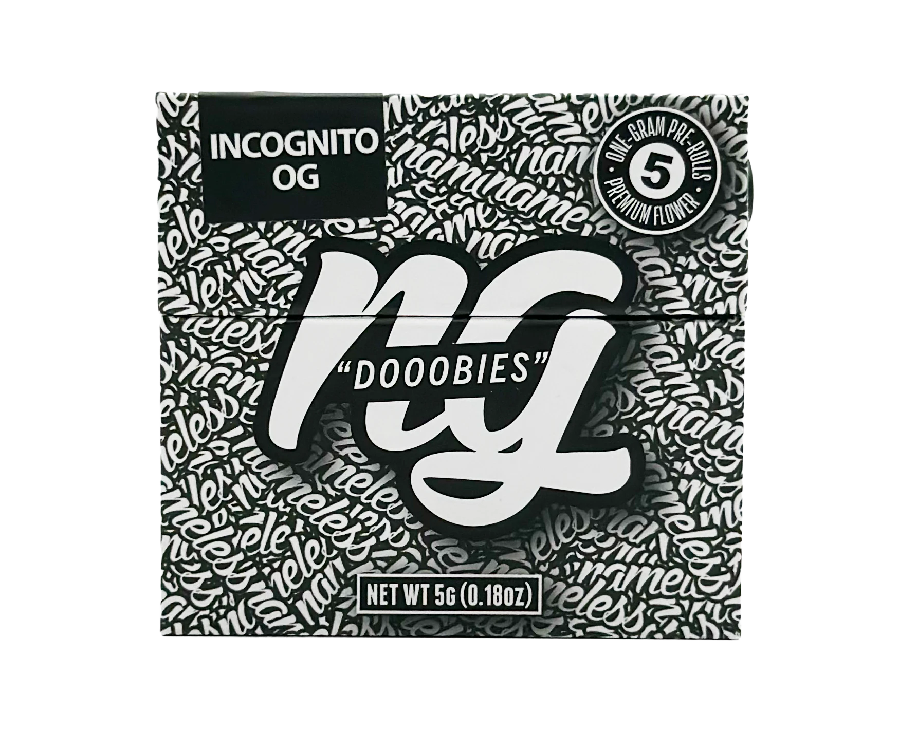 Nameless Genetics - Nameless Genetics - Doobies - Incognito OG - 5pk - Preroll Pack - 5.0g Main Image