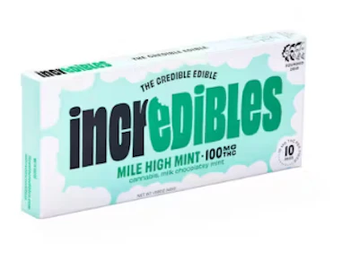 INCREDIBLES - IncrEdibles | Chocolate Bar (10ct) | Mile High Mint | 100mg