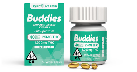 BUDDIES - BUDDIES | INDICA LIVE RESIN SOFTGELS - 40PK | CAPSULE | 1000MG