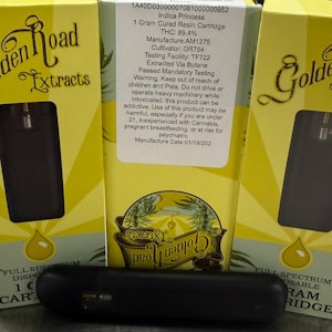 Golden Road Extracts - Golden Road Extracts | Indica Princess | 1g Cured Resin Disposable [I]