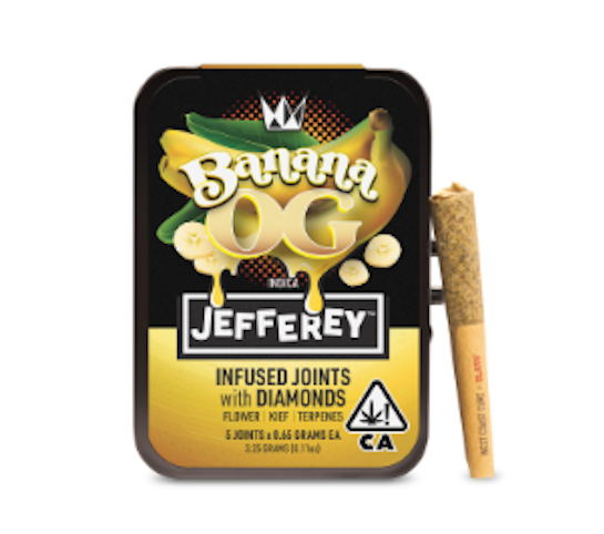 WEST COAST CURE - WCC Banana OG - .65g Jefferey Infused Joint 5 Pack
