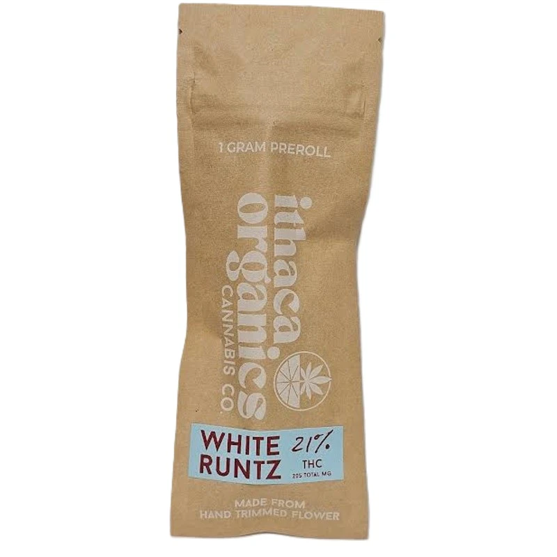 Ithaca Organics Cannabis Co. - Ithaca Organics - White Runtz - 1g - 21% THC - Pre-Roll Main Image