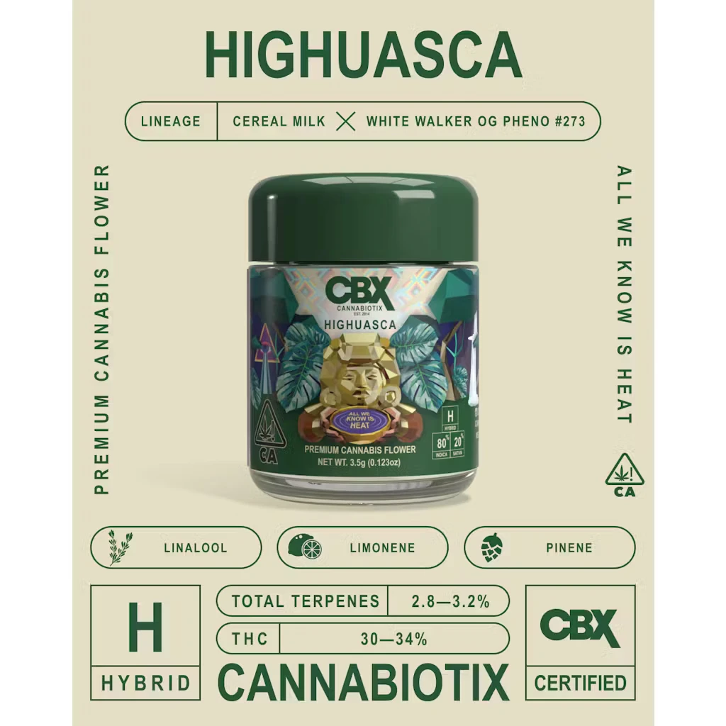 CBX: Cannabiotix - Highuasca (H) 31.00%THC| Cannabiotix-CBX | 3.5g Flower Main Image