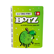 Botz 1:1 THC:CBG Sour Apple Single Gummy 100mg