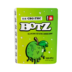 BOTZ - Botz 1:1 THC:CBG Sour Apple Single Gummy 100mg