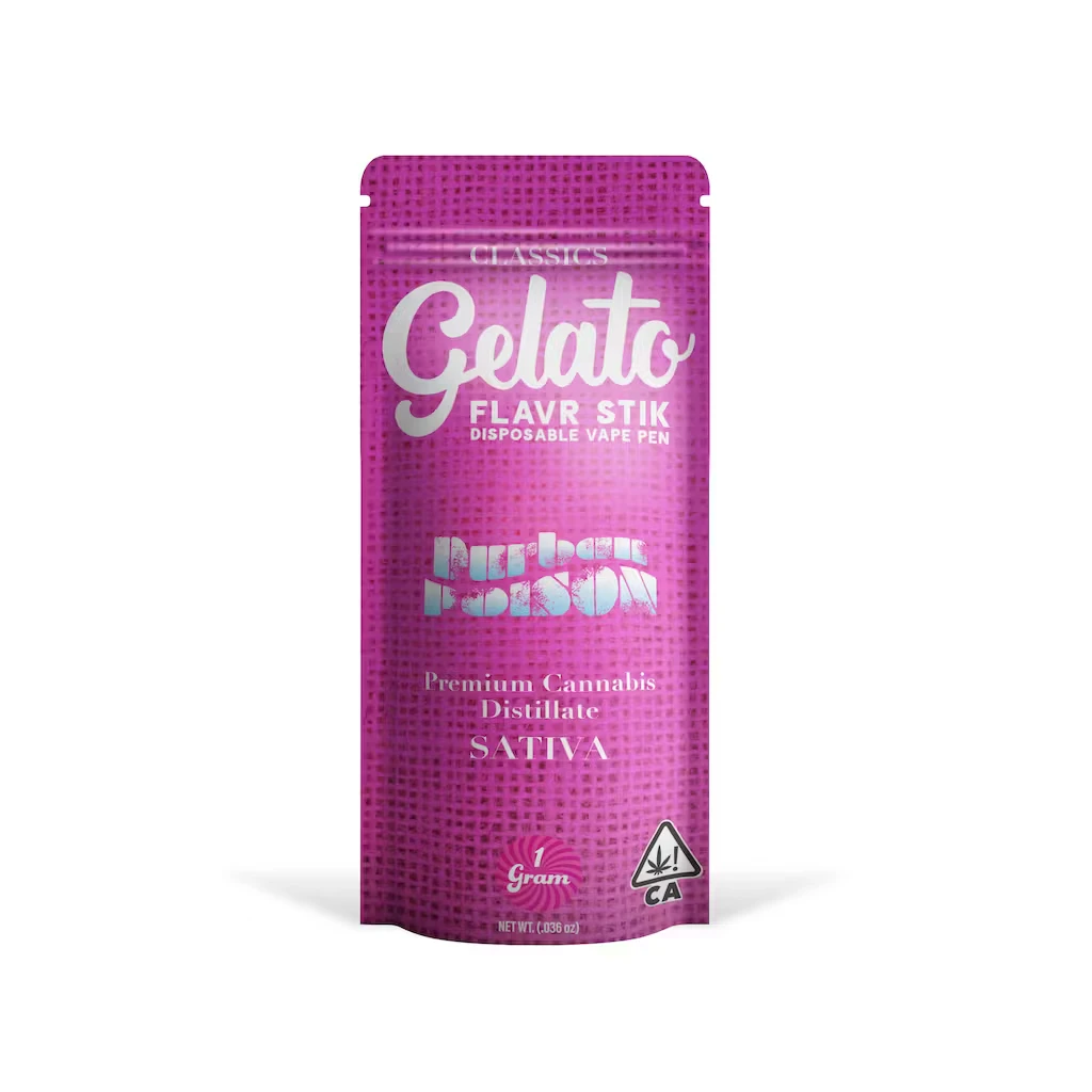 Gelato - Durban Poison Flavr Stik (S) 91%THC | Gelato | 1g Disposable Vape Pen Main Image