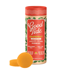 Good Tide - Good Tides Grapefruit THC : CBD : CBC Solventless Hash Gummies 100mg