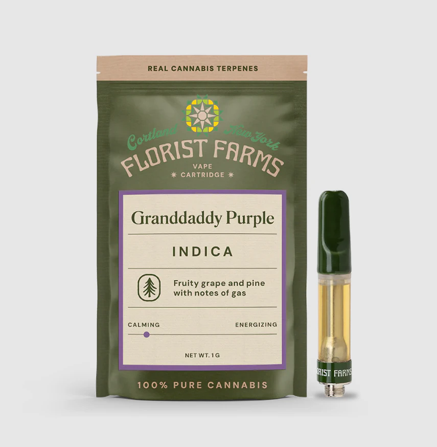 Florist Farms - Granddaddy Purple | Vape Cart 510 | 1g | Florist Farms Main Image