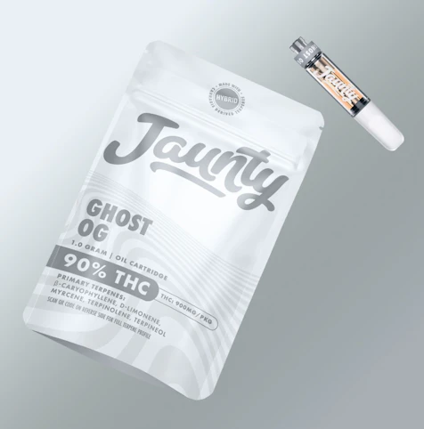 Jaunty - Ghost OG -Hybrid- 90% THC | 510 Vape Cartridge, 1g | Jaunty        -k2 back