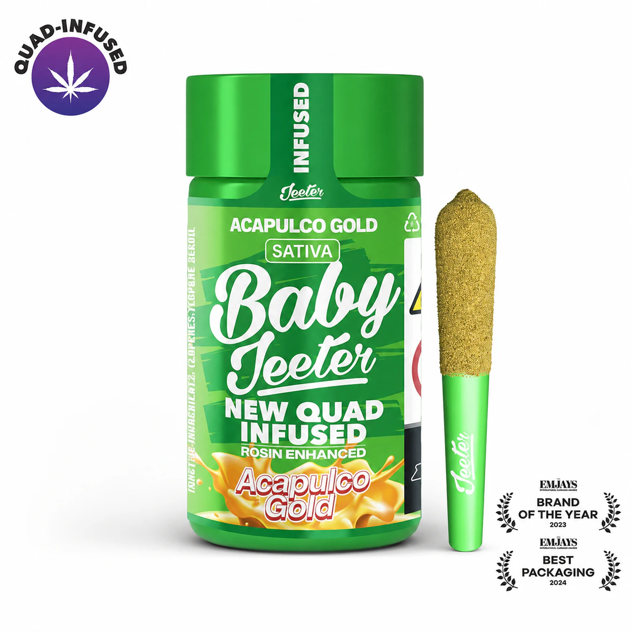 Jeeter - Baby Jeeter - 5pk Infused Prerolls - Acapulco Gold  Main Image