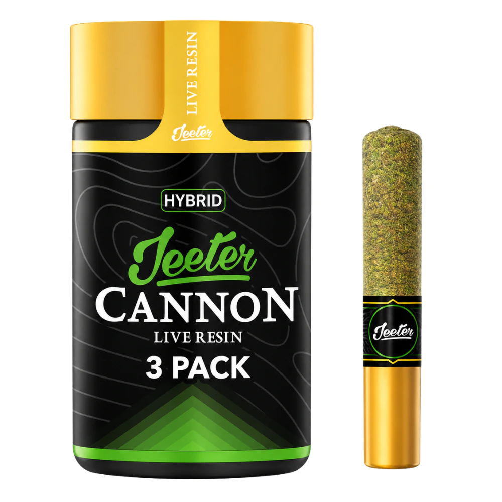 Jeeter - Jeeter Cannon - 3pk Live Resin Infused Prerolls - Big Daddy Purple Main Image