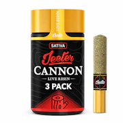 Jeeter Cannon - 3pk Live Resin Infused Prerolls - Silver Haze