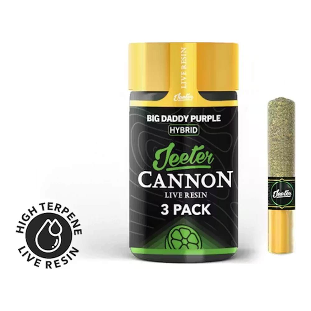 Jeeter - Jeeter | Big Daddy Purple | Live Resin Infused Baby Cannons 3pk | 1.5g Main Image