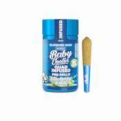 Jeeter | Blueberry Kush | Quad Infused | Baby Jeeter | 5pk
