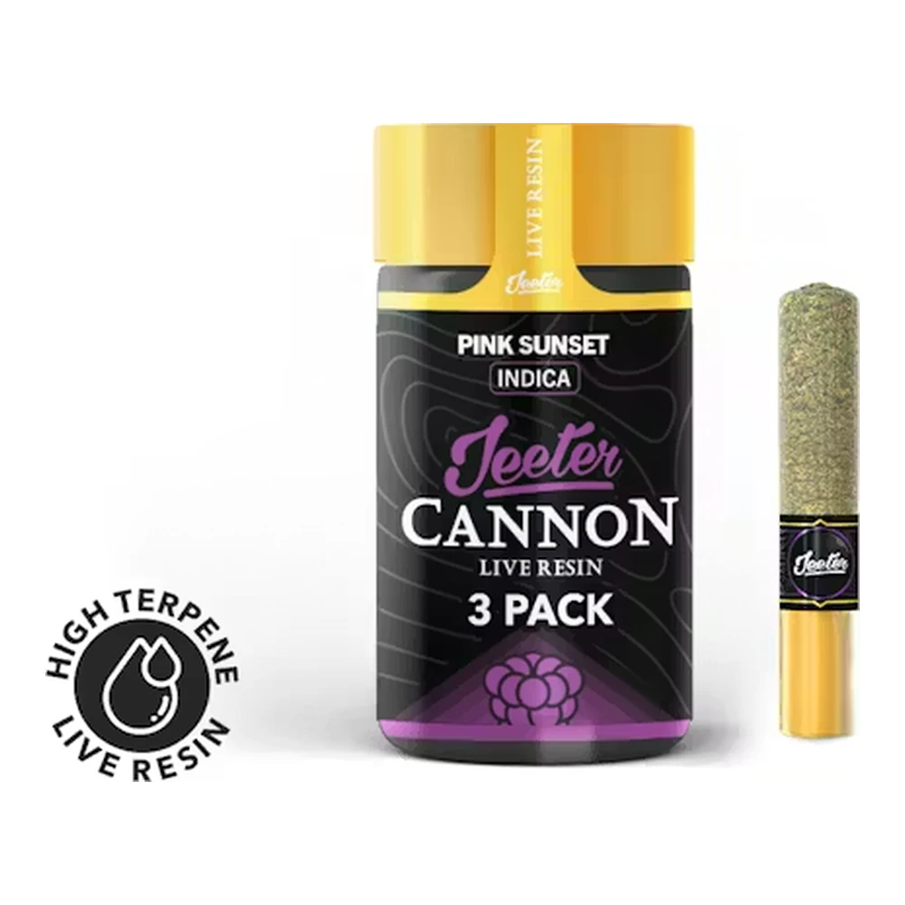 Jeeter - Jeeter | Pink Sunset | Live Resin Infused Baby Cannons Pre-Roll 3pk | 1.5g Main Image