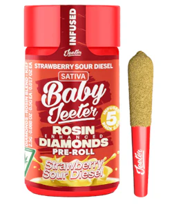Jeeter - Jeeter | Strawberry Sour Diesel | Baby Rosin Enhanced Diamond Pre-Roll 5pk | 2.5g
