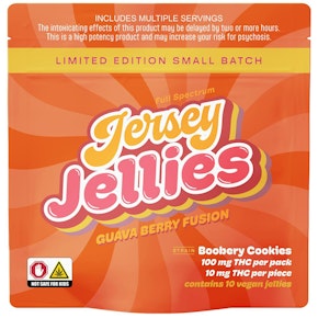 Jersey Jellies | Guava Berry Fusion | Cured Resin Gummies | 10pk/100mg
