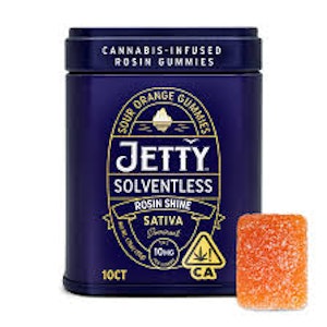 JETTY - JETTY | SOUR ORANGE ROSIN SHINE - 10PK | EDIBLE | 100MG